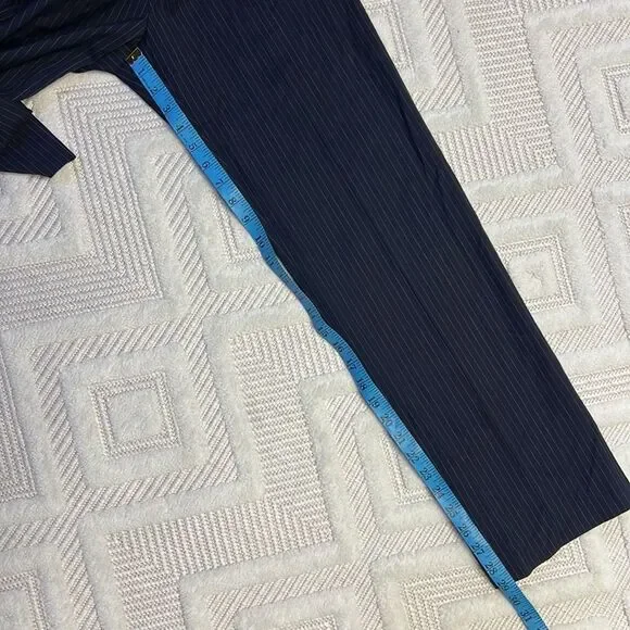 BOSS - Pinstripe Dress Pants - Navy